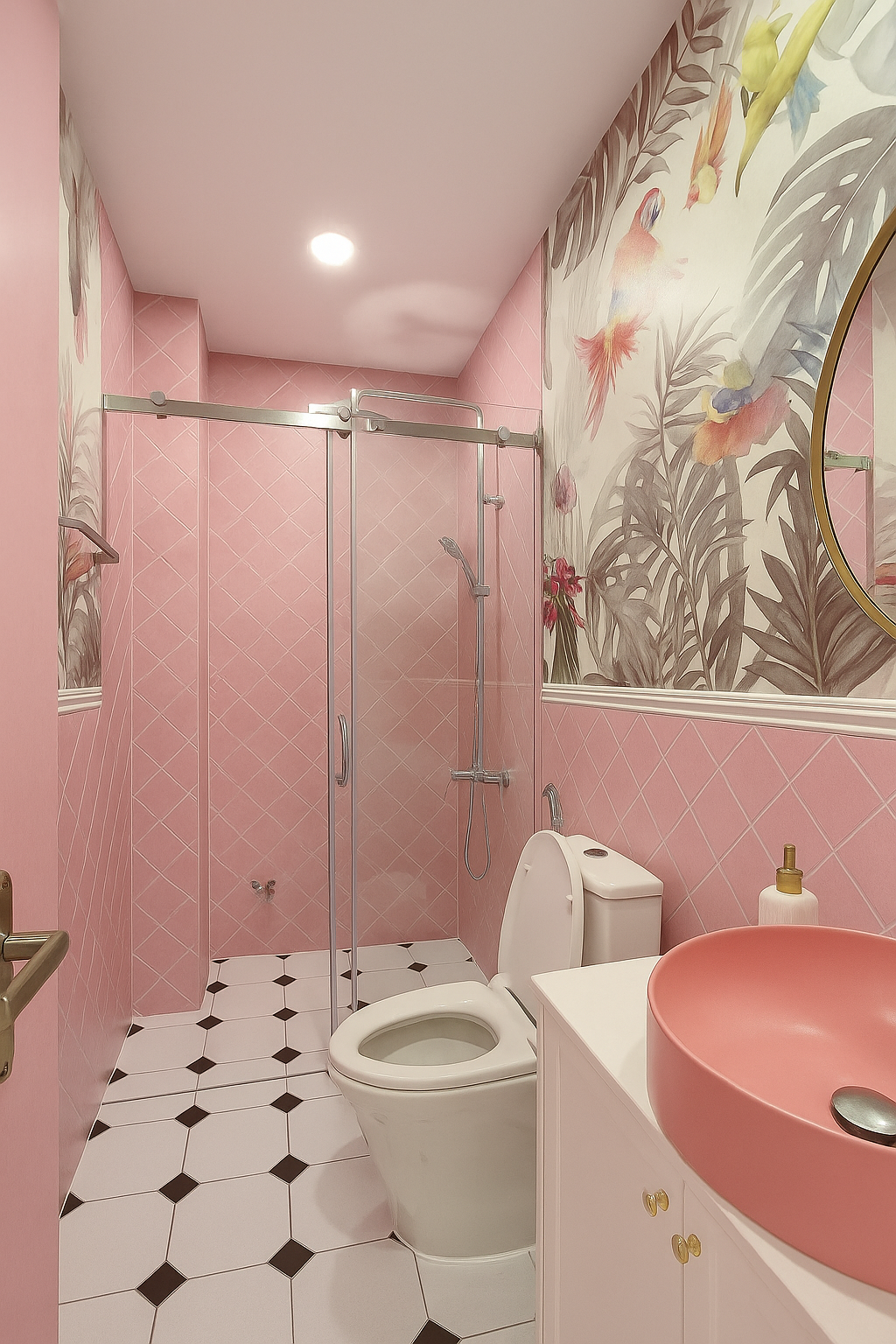 mau nha pho dep nhat phong tam cho be